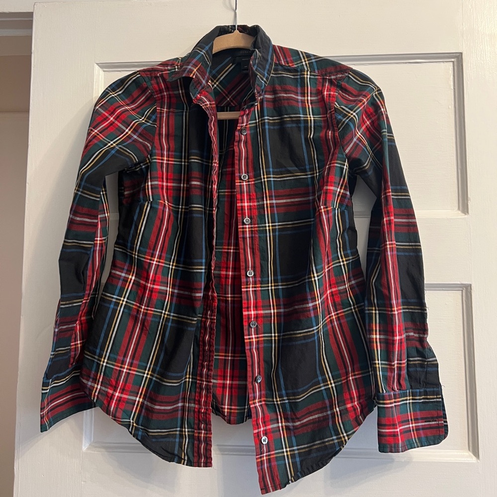 J Crew Size 4 Petite Plaid Oxford